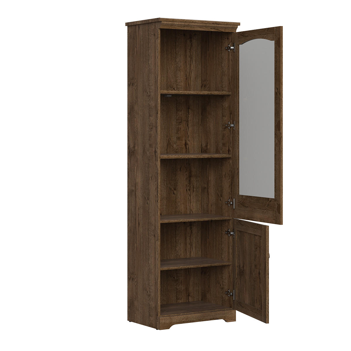 VITRÍNA Noé Tmavé dřevo - hnědá, kompozitní dřevo (63/201/44cm) - Petits-meubles