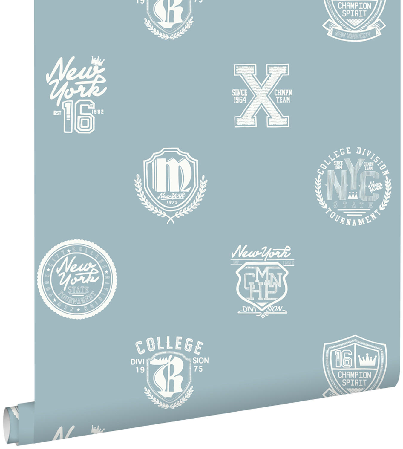 TAPETE Schulembleme 53 cm x 10.05 m - Blau, Papier (53/1000cm) - ESTAhome