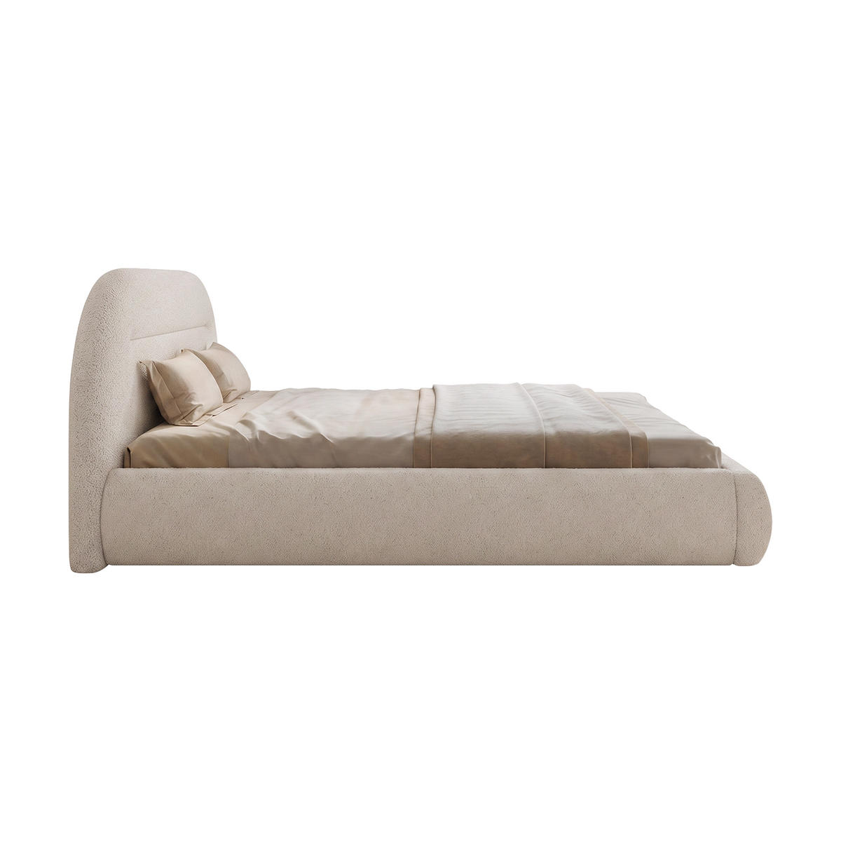 POLSTERBETT AMORIS 200x200 cm, Creme - Creme, Textil (200/200cm) - Fedve