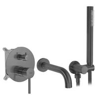 WANNENARMATUR Rea Lungo Titan + Box - Titanfarben, Metall (16/21/16cm) - REA