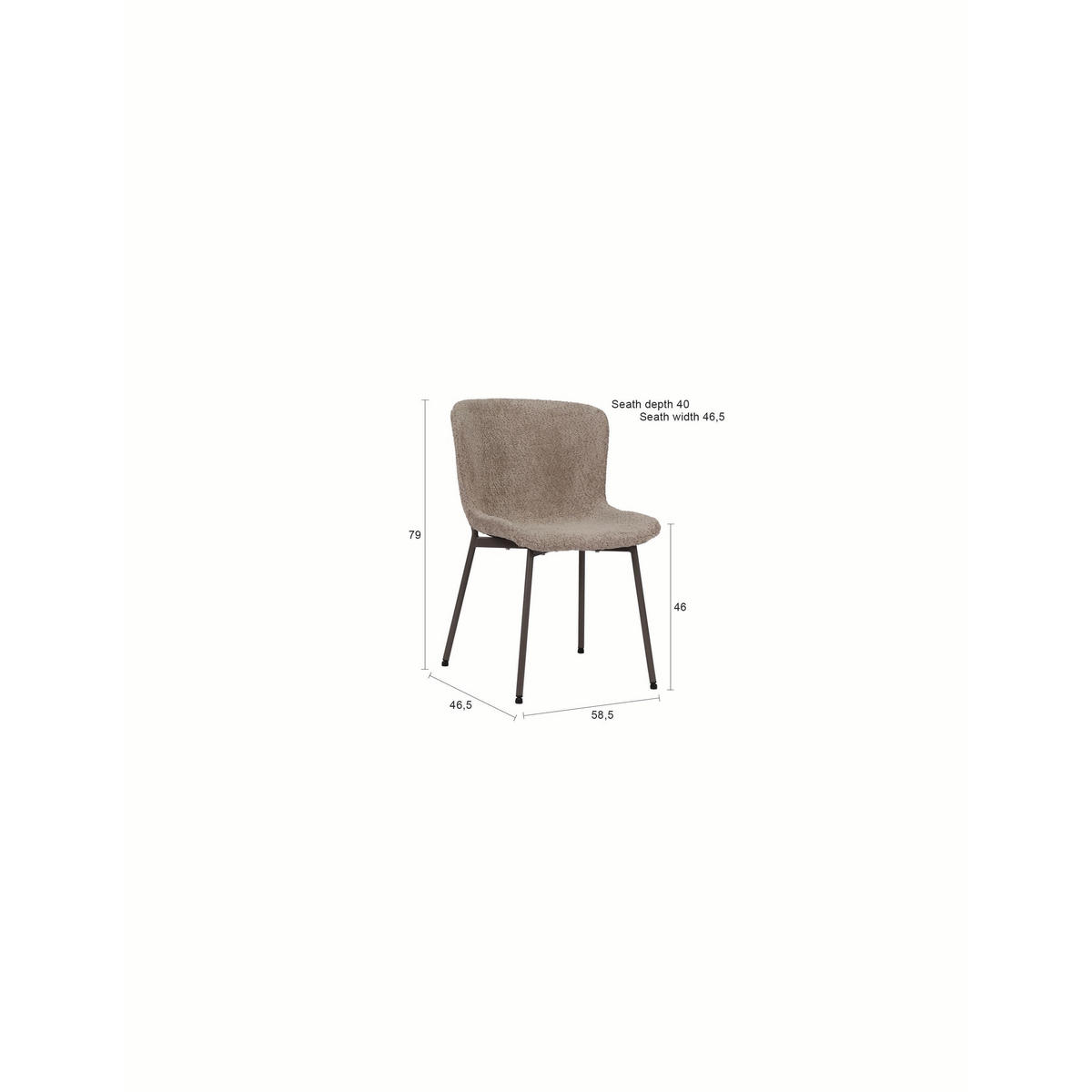 ESSZIMMERSTUHL Maryan Taupe - 2 er Set - Taupe, Kunststoff (46.5/79/58.5cm) - Housecraft Living