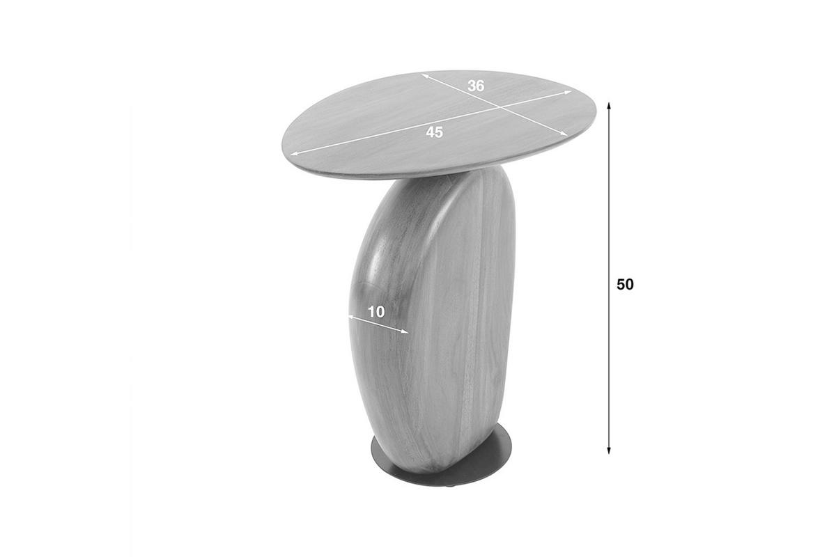 BEISTELLTISCH MINOTA Braun Akazie - Braun, Akazienholz/Holz (45/36/50cm) - KAWOLA