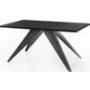 ESSTISCH Vance rechteckig ausziehbar, Schwarz 140-240/80/76 cm - Schwarz, Holzwerkstoff/Metall (140/80/76cm) - WFL GROUP