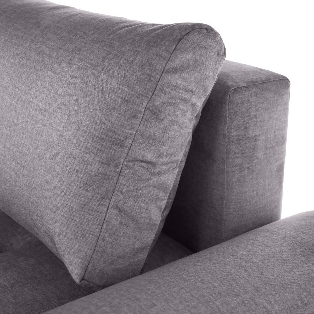 WOHNLANDSCHAFT Costa U Hellgrau - Silberfarben/Hellgrau, Kunststoff/Textil (367/80/169cm) - Beautysofa