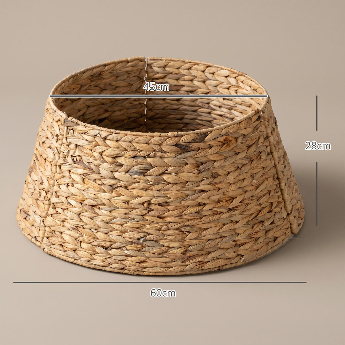 WEIHNACHTSBAUMKORB Naturfarben 60.0/60.0/28.0cm - Naturfarben, Naturmaterialien (60/28/60cm)