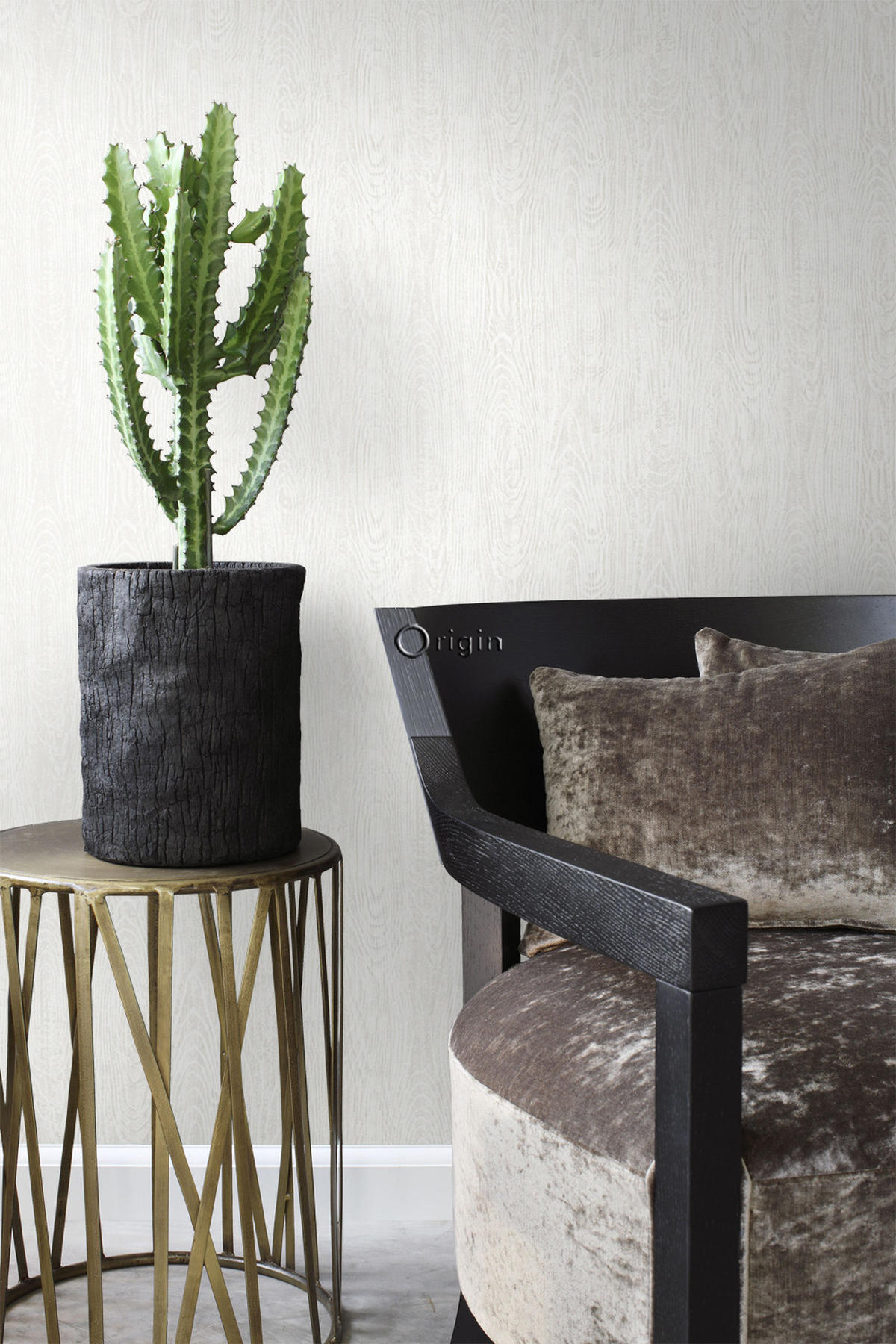 TAPETE Holz-optik 53 cm x 10.05 m - Weiß, Papier (53/1000cm) - Origin Wallcoverings