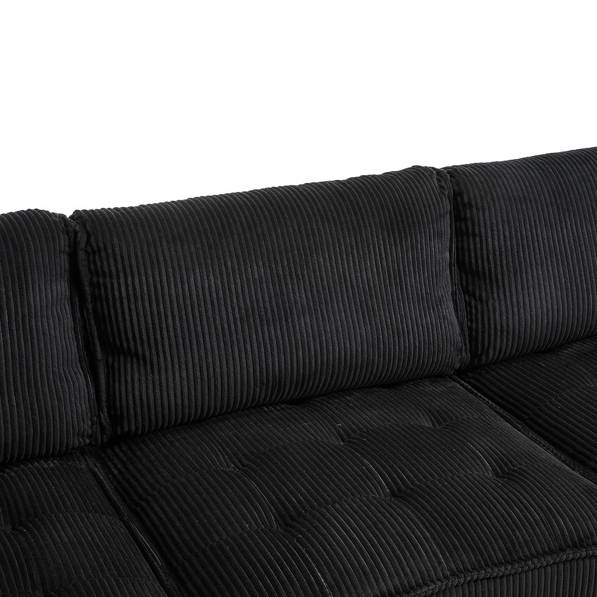 U-SEDACÍ SOUPRAVA 308/154/81,99 cm Černá - černá, textil (154/81.99/308cm)