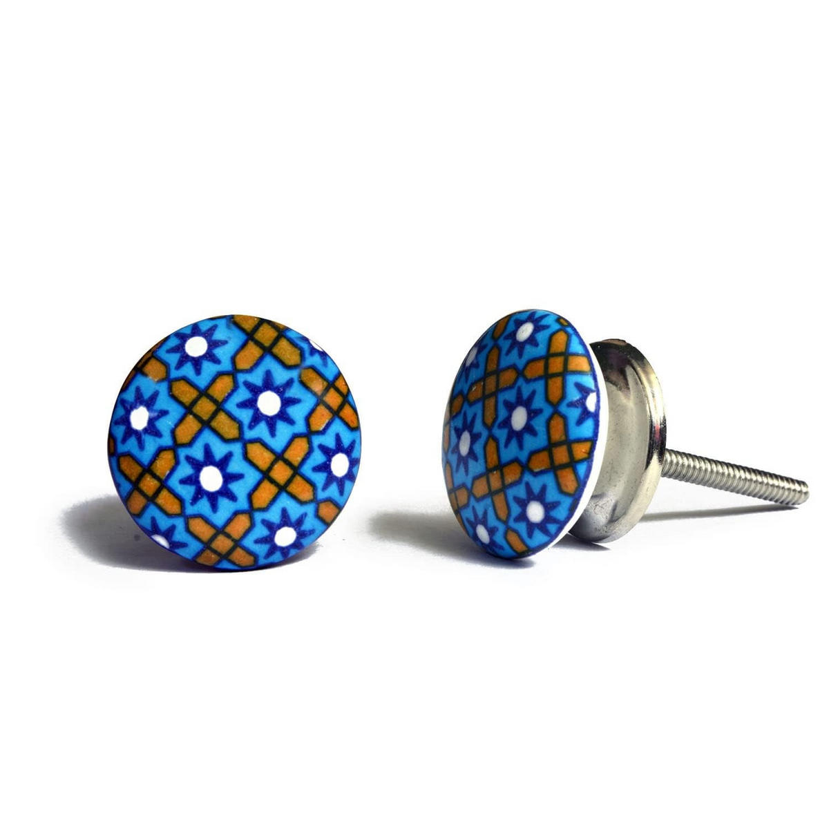 KERAMIKKNÖPFEN Set mit 10 in verschiedenen Farben40 mm Durchmesser - Multicolor, Keramik (4/4/6.9cm) - Nacnic