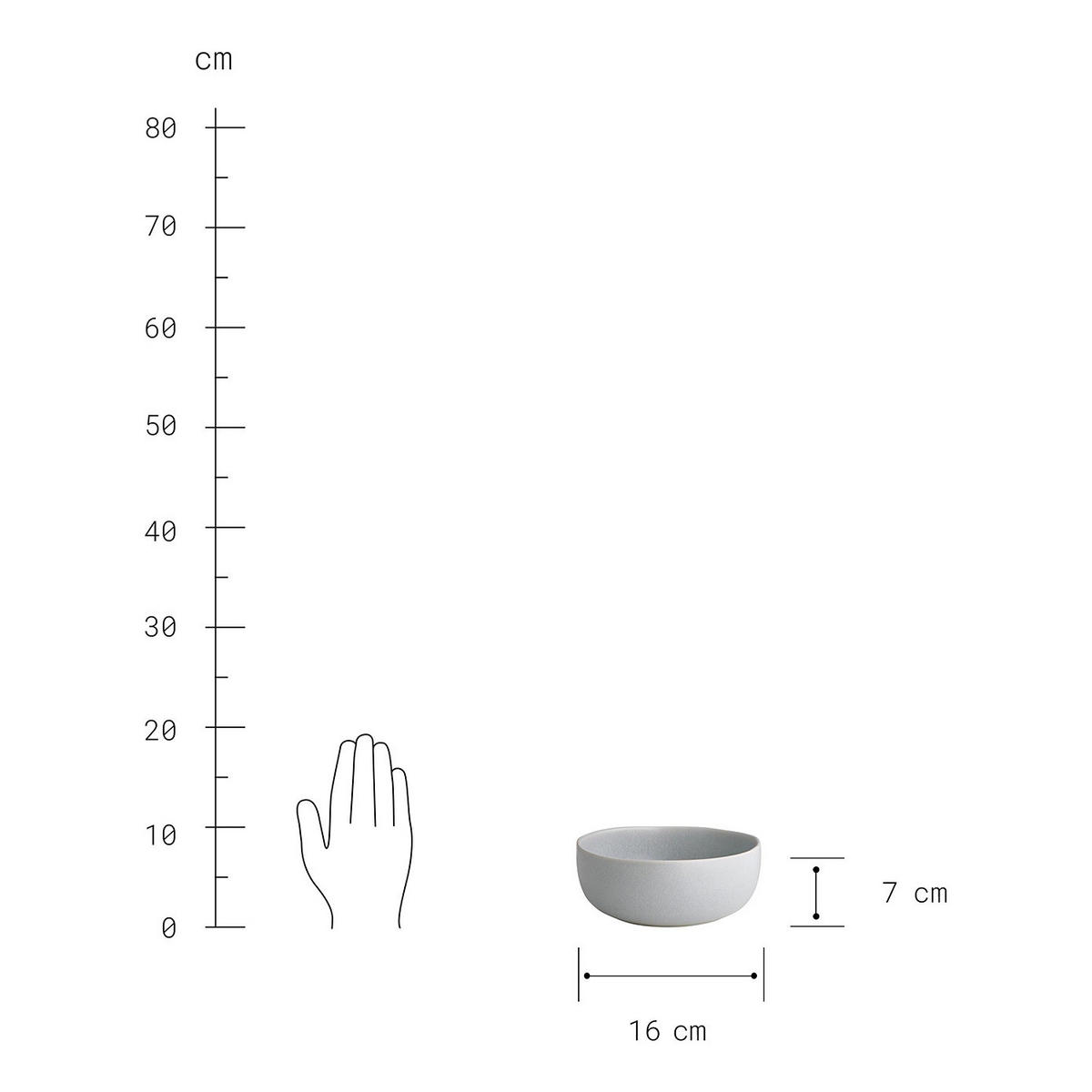 GESCHIRR-SET (16-teilig) Casa Nova - Grau, Keramik (27/1/27cm) - Butlers