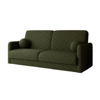 SOFA CLASSY 214cm breit in Boucle Dunkelgrün - Dunkelgrün, Holz/Holzwerkstoff (214/93/100cm) - Deine Möbel 24