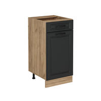 KÜCHENUNTERSCHRANK R-Line Anthrazit Landhaus 40 cm ohne Arbeitsplatte - Honigeiche/Anthrazit, Holzwerkstoff (40/81.6/46cm) - Vicco