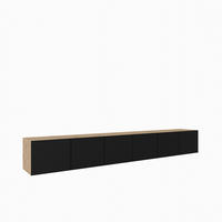 LOWBOARD CAVA 300/41/40 cm, Hängender TV-Schrank Eiche Artisan - Schwarz/Eiche Artisan, Holzwerkstoff (300/41/40cm) - MASSENO
