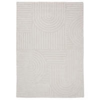 TEPPICH aus Wolle LEVEN in Elfenbein, geometrisch, 120 x 170 cm - Champagner, Textil (120/170cm) - KADIMA DESIGN