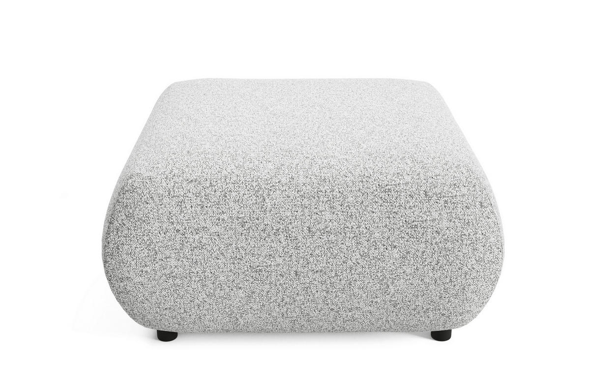 POLSTERHOCKER DELTA Modern Sitzhocker, Fußhocker Hellgrau - Hellgrau, Holzwerkstoff/Kunststoff (88/41/88cm) - MASSENO