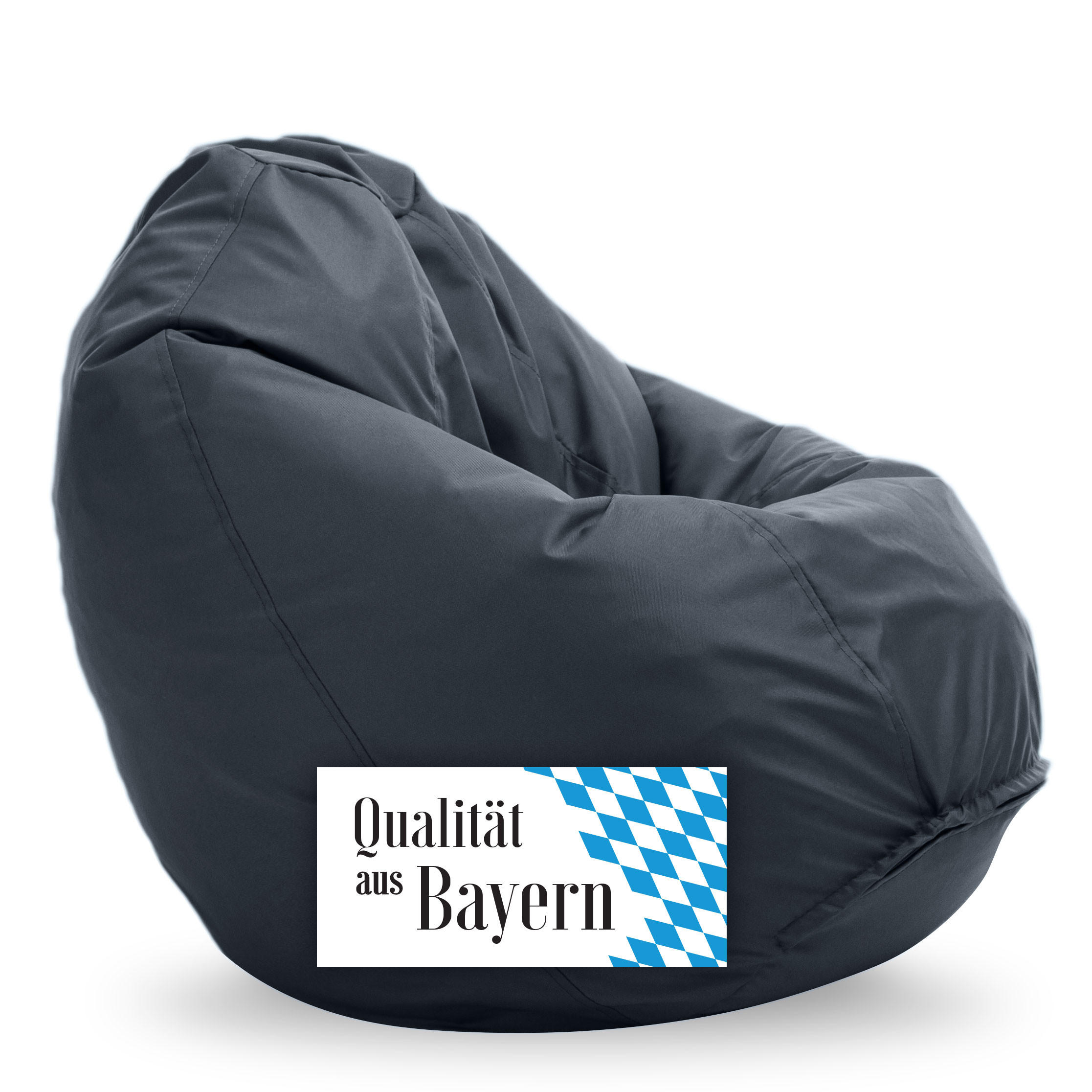 SITZSACK Classico L grau - Grau, Kunststoff (90/90/90cm) - Bruni