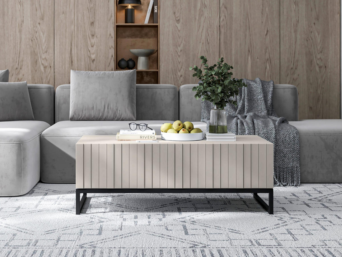 COUCHTISCH Elpis Kaschmir matt Glamour 110 cm - Kaschmir, Holzwerkstoff (54/110/39cm) - Meble Lindner