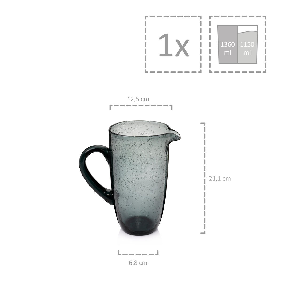 KRUG London Grau - Grau, Glas (1.1L) - Sänger