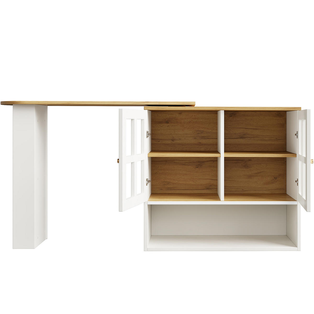 STEHTISCH drehbar ausziehbar 204 cm Weiß MDF - Weiß, Holz (39/102.5/138cm) - Beauniv