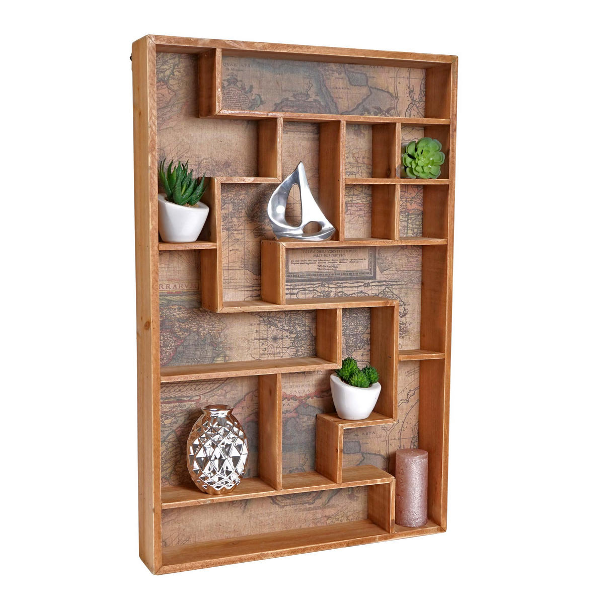 WANDREGAL 70x45x8cm Braun - Braun, Holz (45/70/8cm) - BERLINLODGE