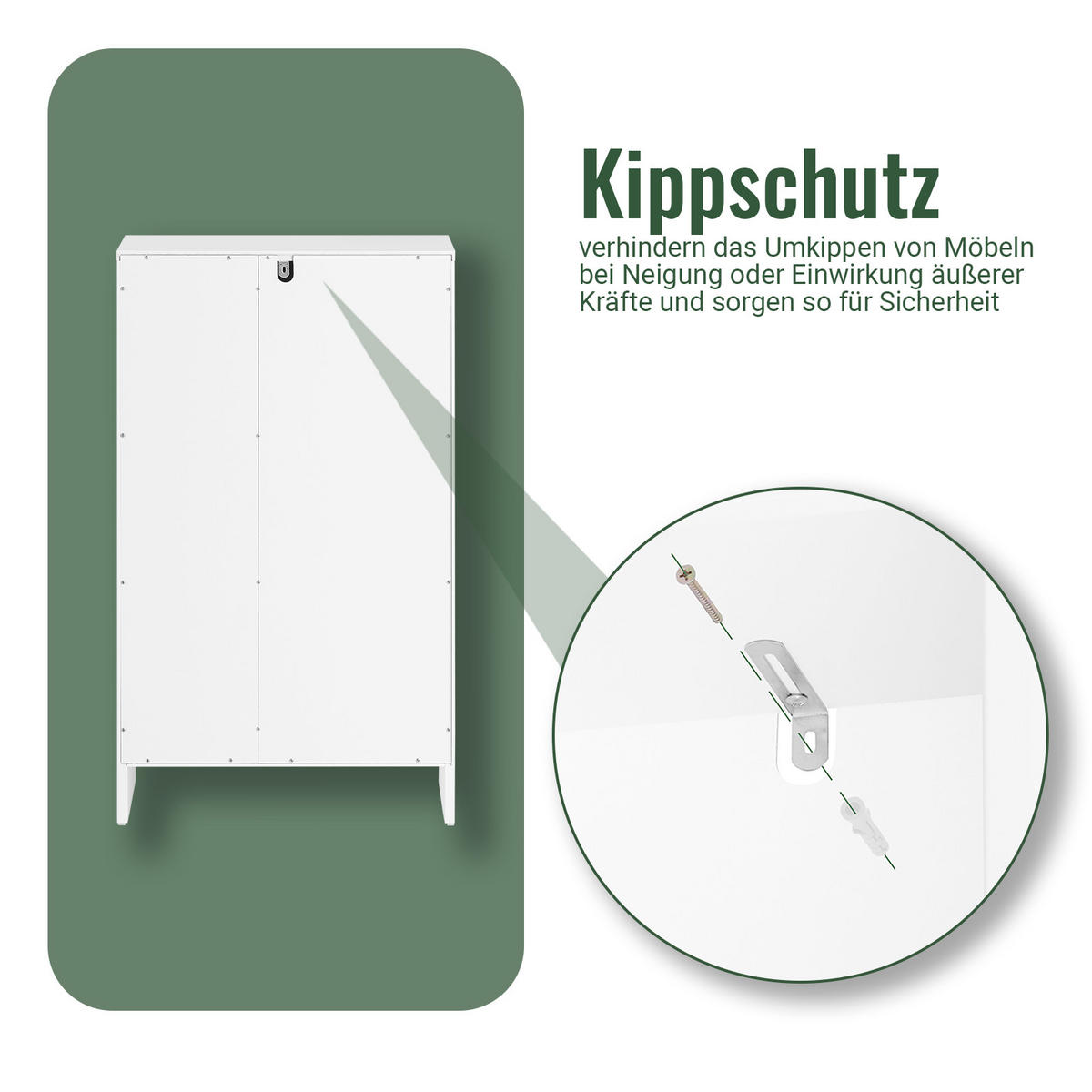 WÄSCHESCHRANK Weiß - Weiß, Holzwerkstoff (50/86/30cm) - SoBuy