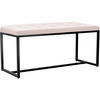 SITZBANK 100/40 cm Stoff creme - Creme/Schwarz, Textil/Metall (100/48/40cm) - CLP