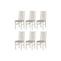 STUHL 6er ONTIKA 1, kaschmir - Beige, Holz (43/94/40cm) - Leaf Design