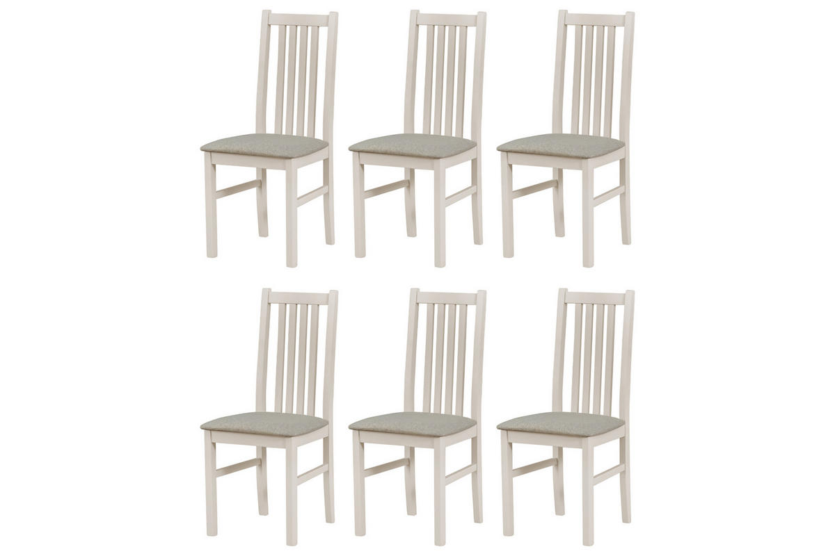 STUHL 6er ONTIKA 1, kaschmir - Beige, Holz (43/94/40cm) - Leaf Design