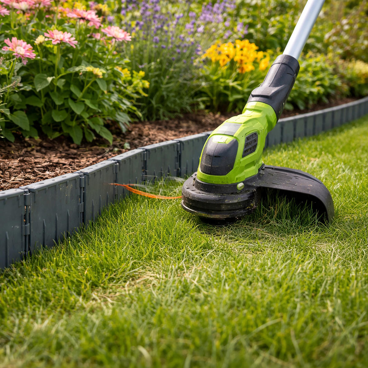 OBRUBA Čierna plast 10,7 m - čierna, plast (16/1/1cm) - Relaxdays