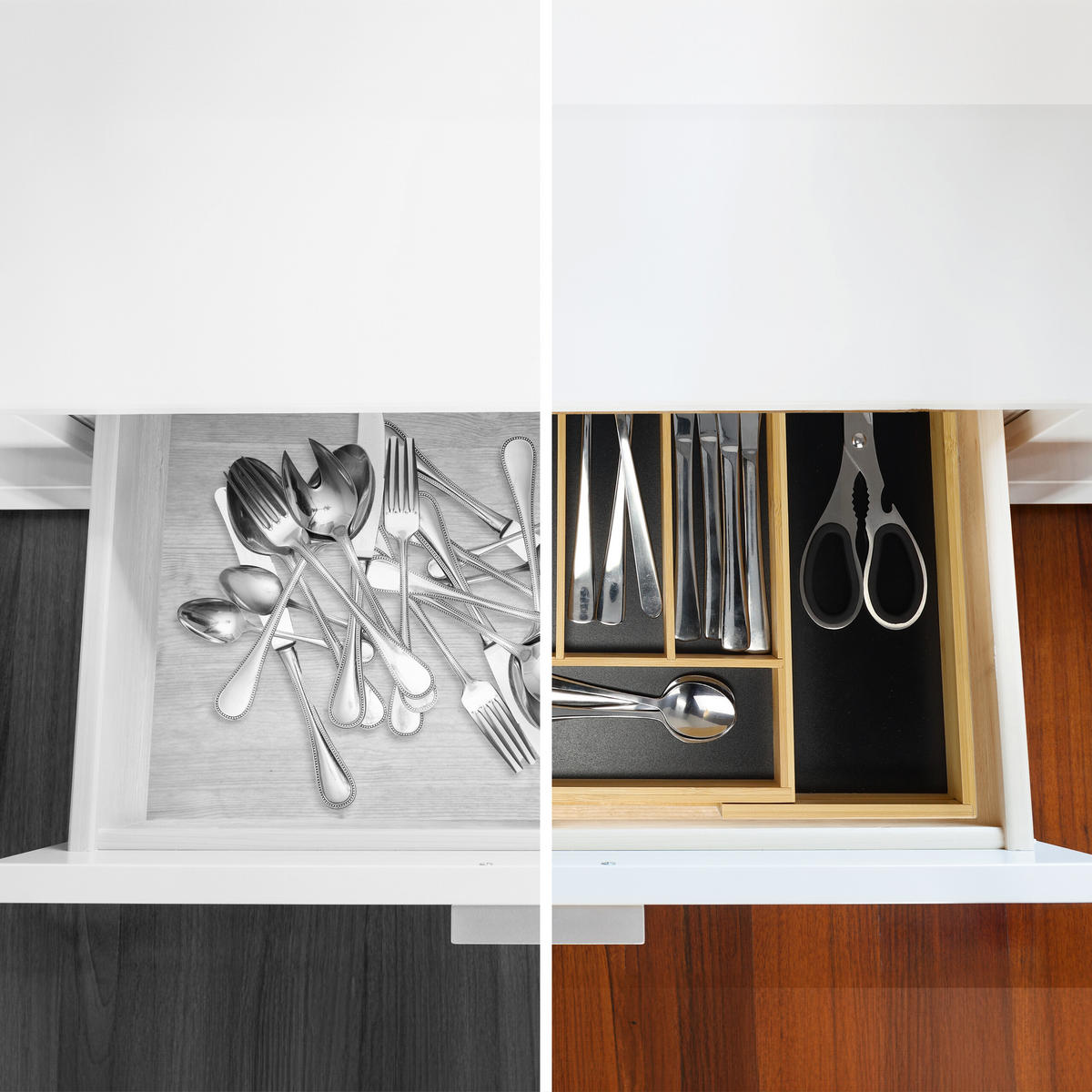 BESTECKKASTEN - Multicolor, Holz/Holzwerkstoff (47/5/33cm) - Relaxdays