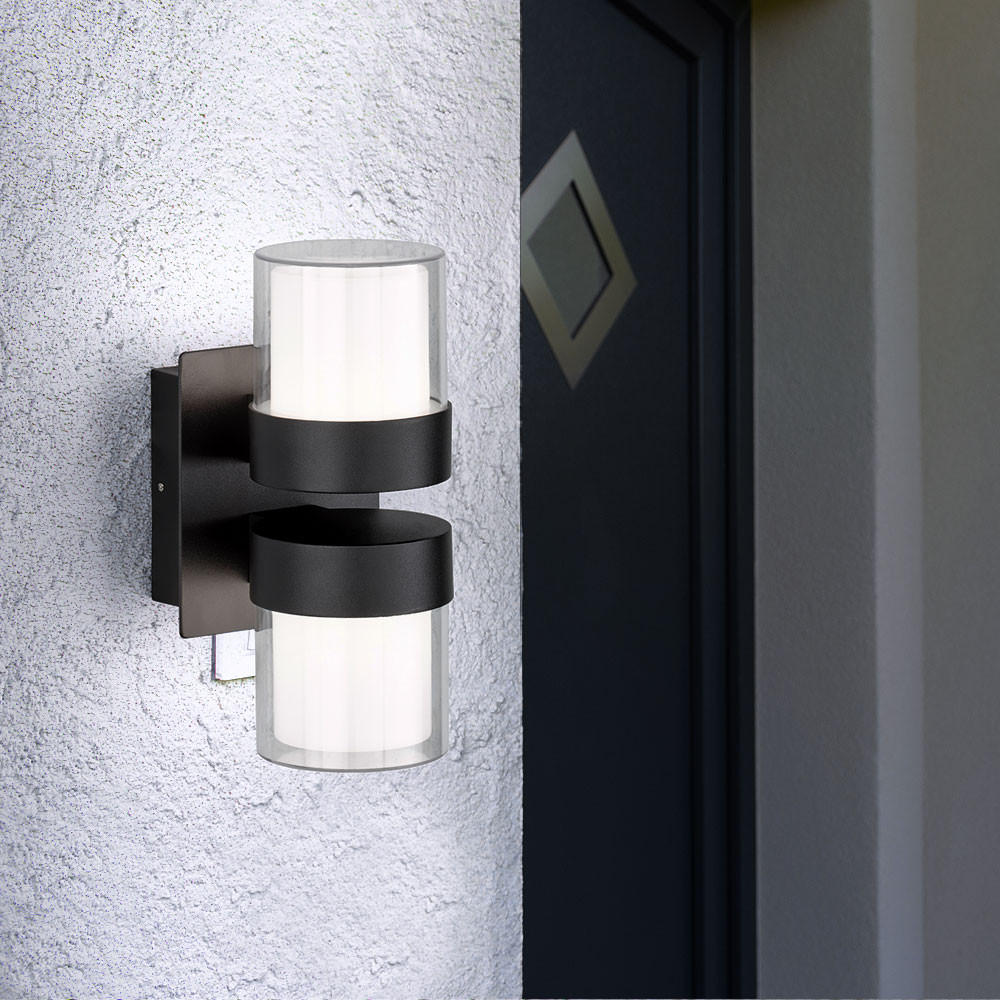 LED WANDLEUCHTE ARIS Schwarz - Schwarz, Metall (15/14/24cm) - Wofi