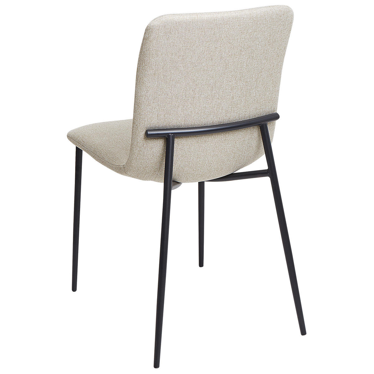 ESSZIMMERSTUHL 4er-Set Helles Beige Glendive - Beige/Schwarz, Textil (44/81/65cm) - Beliani