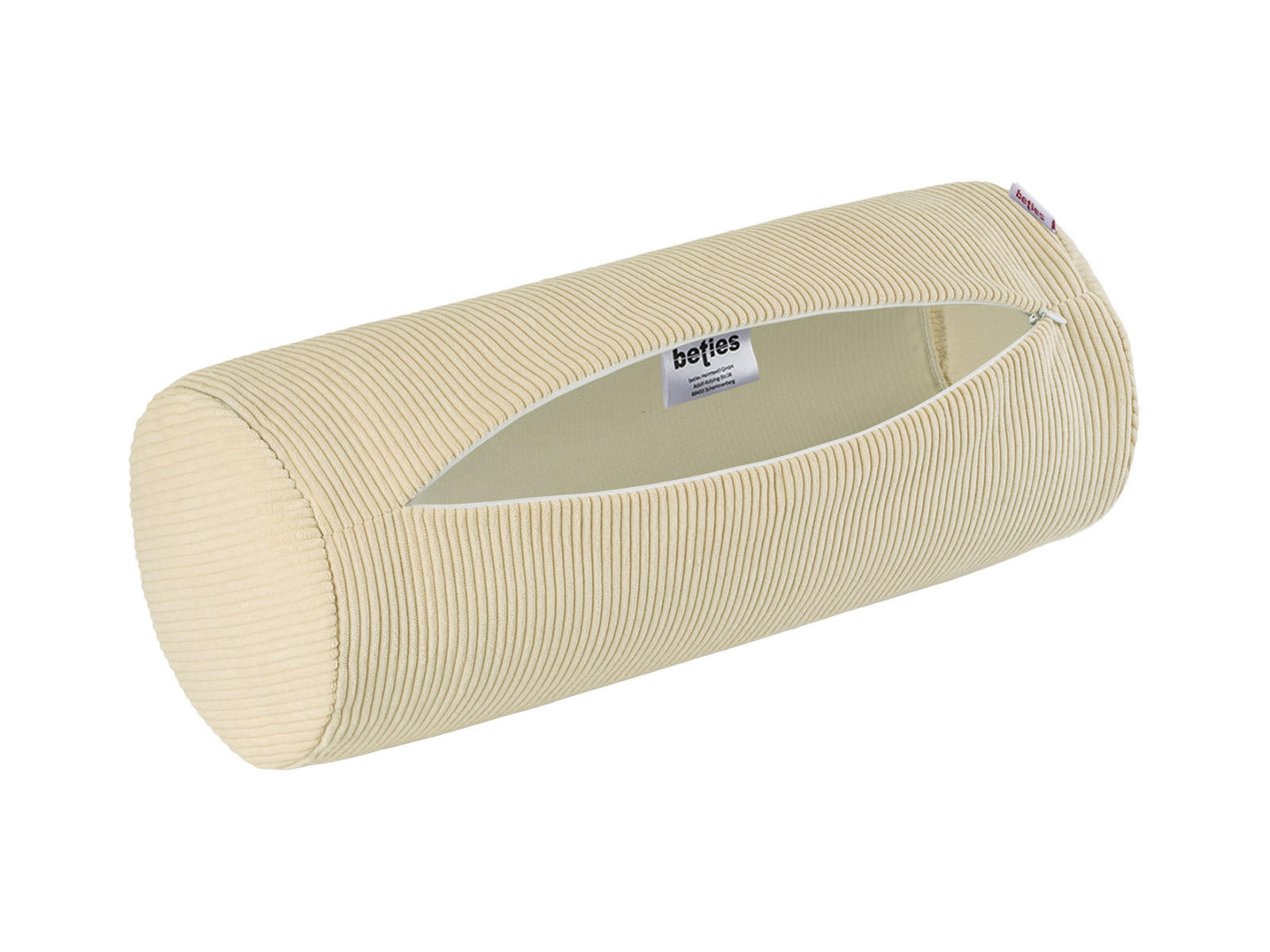 NACKENROLLENHÜLLE HYggelig No.1 kreide-beige Cord-Samt 40/15 cm - Beige, Textil (15/40cm) - beties Heimtextil