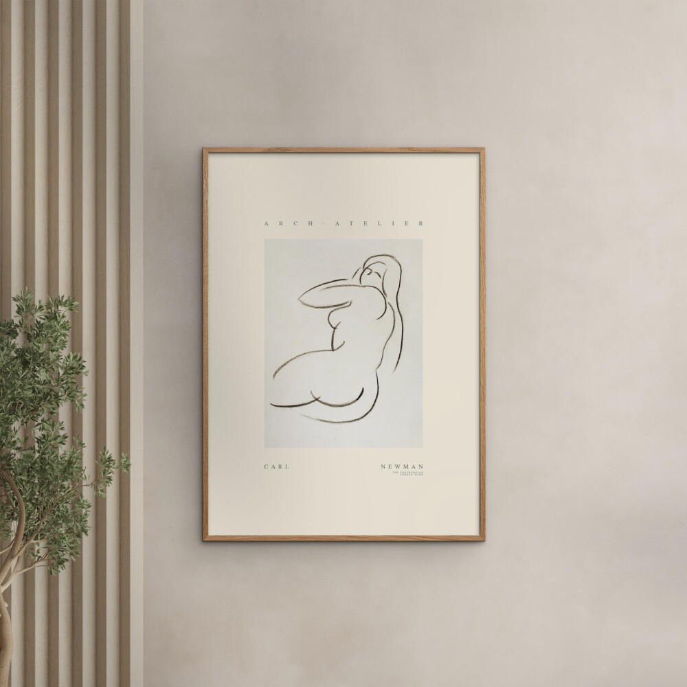 POSTER mit Rahmen Arch Atelier - Carl Newman 01 - Eichefarben/Naturfarben, Holz/Papier (70/100cm) - Poster&Frame