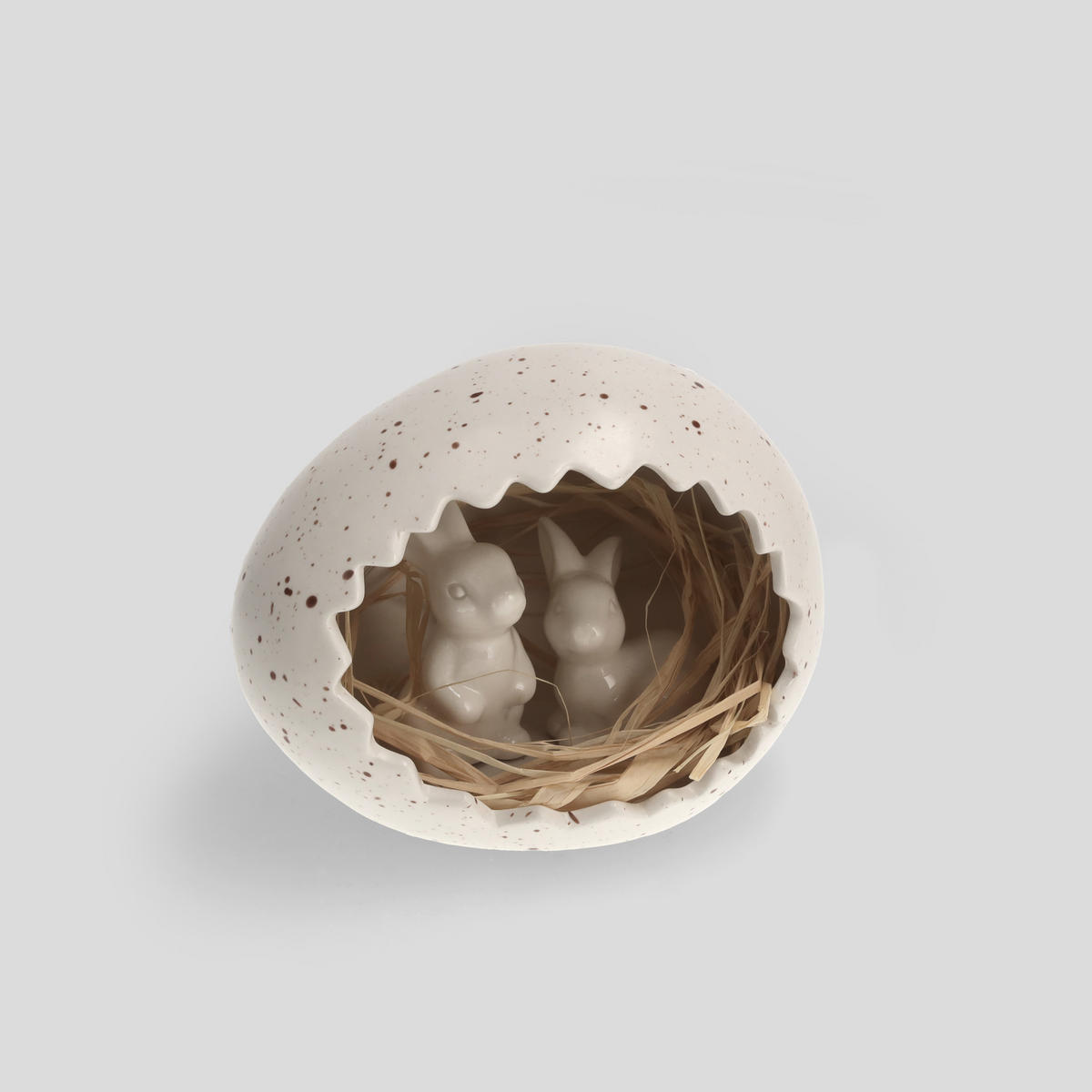 DEKOFIGUR Egglisio - Beige, Stein (13/13/17cm) - home&you