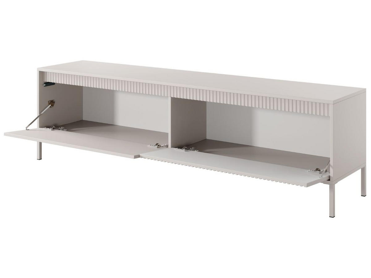 TV-SCHRANK Beige 187 cm Sorano - Beige, Naturmaterialen/Metall (187/54/40cm) - Graingold