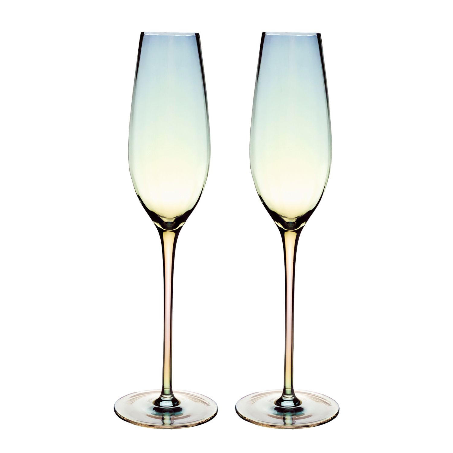 SEKTGLAS-SET 200 ml (2-tlg.) - Transparent, Glas (0.2L) - Intirilife