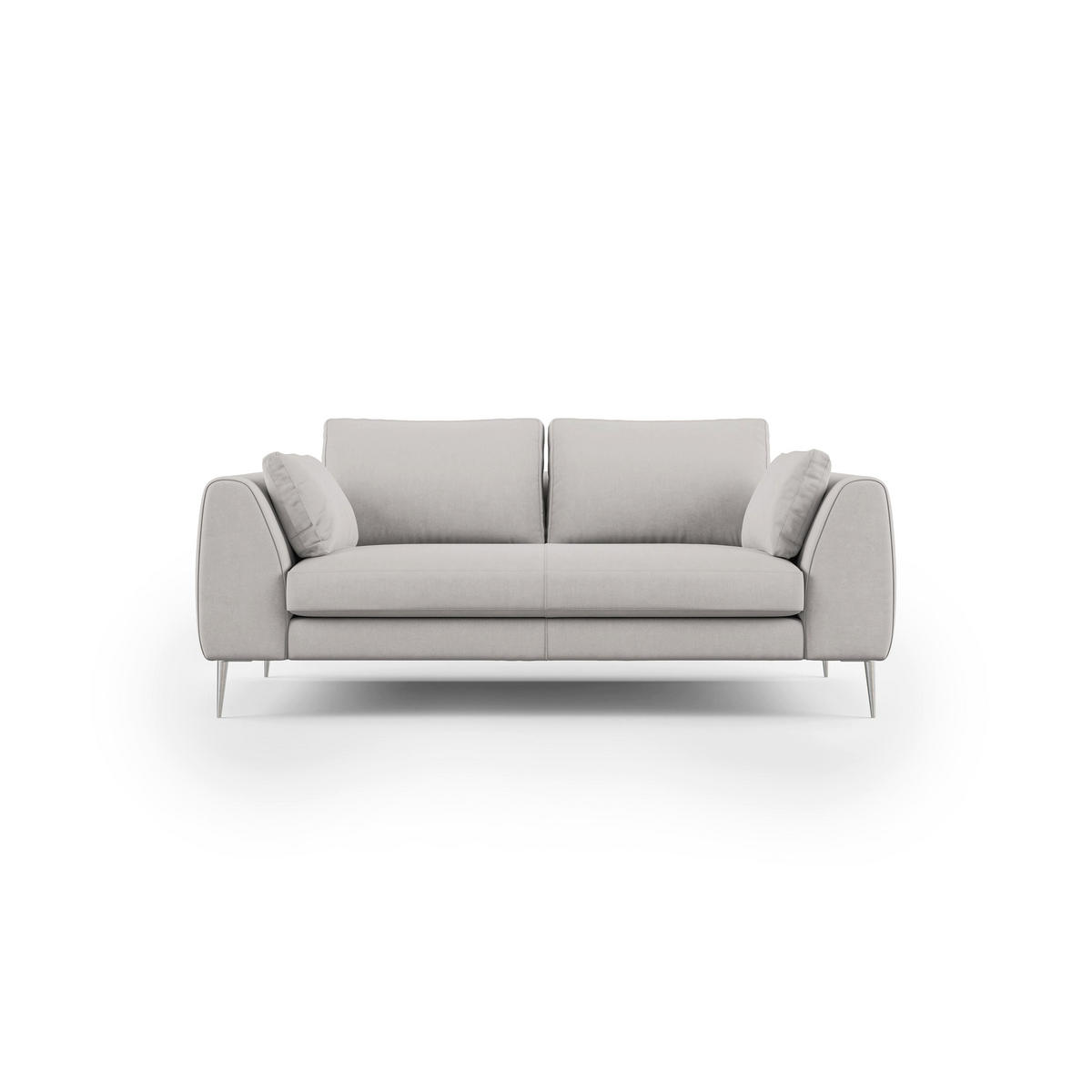 LINEARSOFA Plano - Hellgrau, Textil (196/86/102cm) - Divani.store