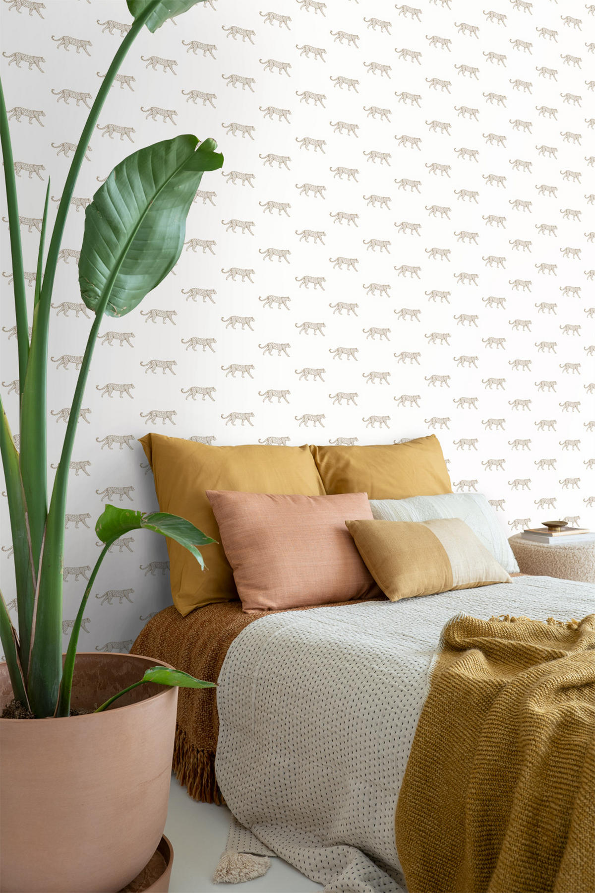 TAPETE Panter 53 cm x 10.05 m - Weiß, Papier (53/1000cm) - ESTAhome