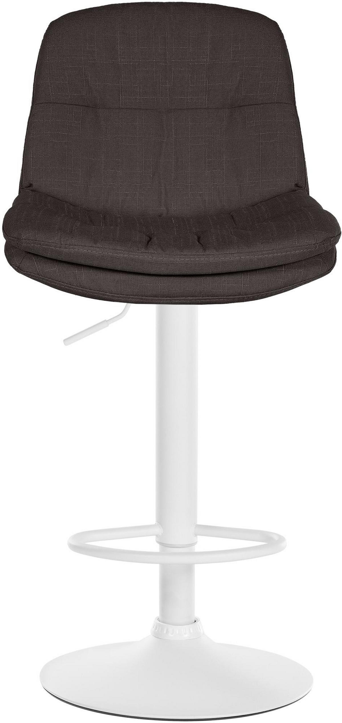 BARHOCKER Mitun Stoff Dunkelgrau Weiß - Dunkelgrau, Textil/Metall (46/92/54cm) - DELUKE