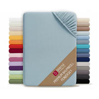 SPANNBETTTUCH Premium Jersey taubenblau, 60x120 cm - 70x140 cm - Blaugrau, Textil (70/140cm) - biberna