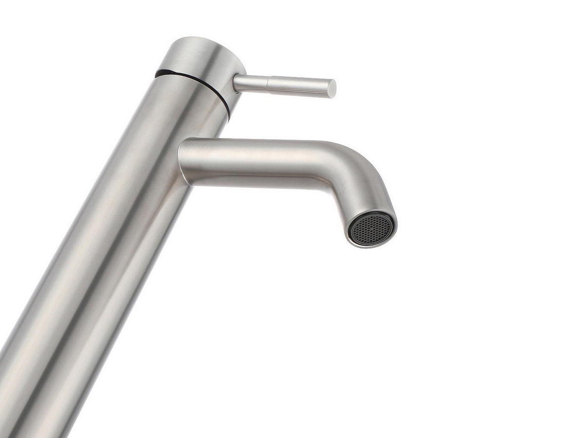 WASCHTISCHARMATUR - 16.5 cm x 4.9 cm - metall - silberfarben Salavan - Silberfarben, Metall (16.5/30.6/4.9cm) - Vente-Unique