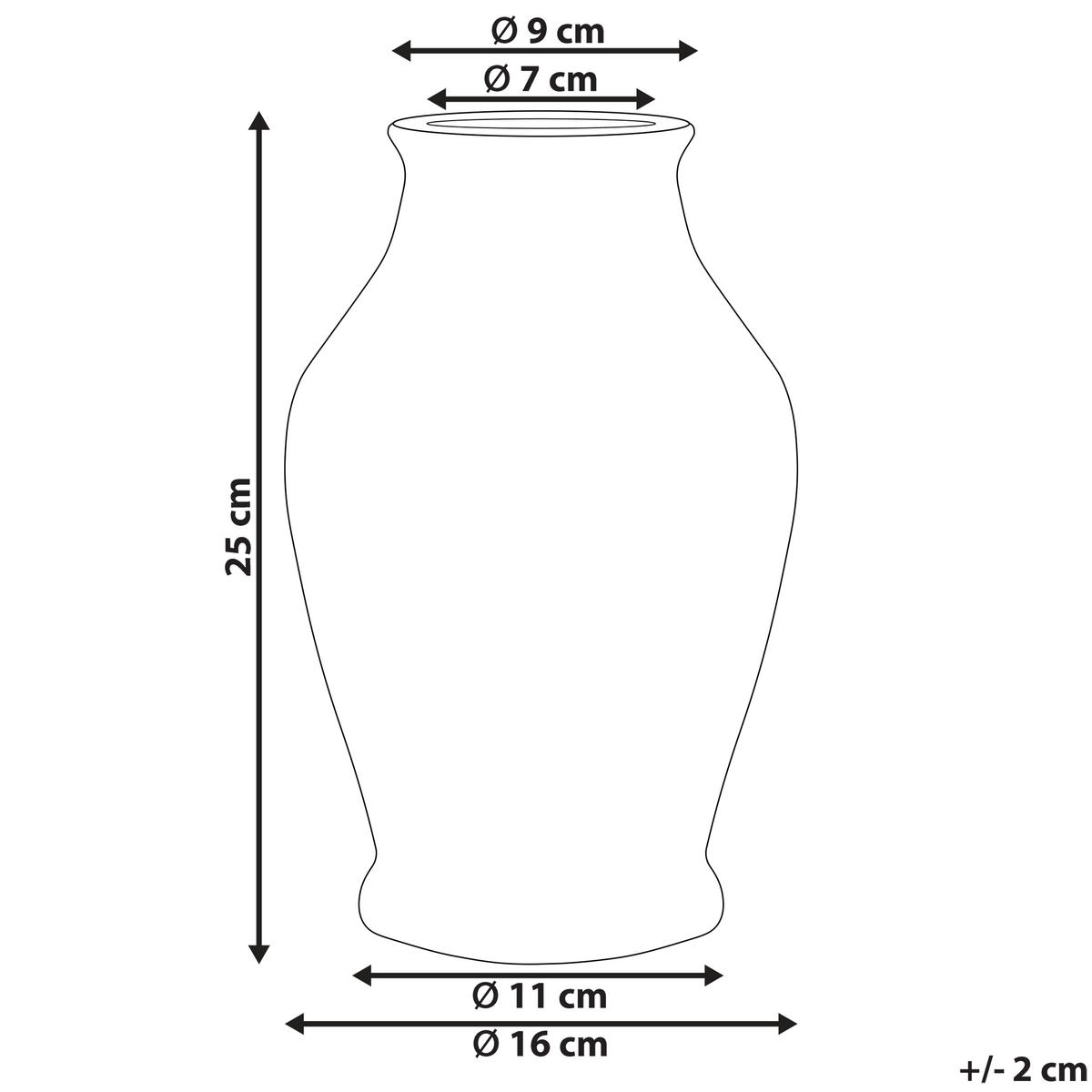BLUMENVASE Steinzeug weiß Nemea - Weiß, Keramik (25cm) - Beliani