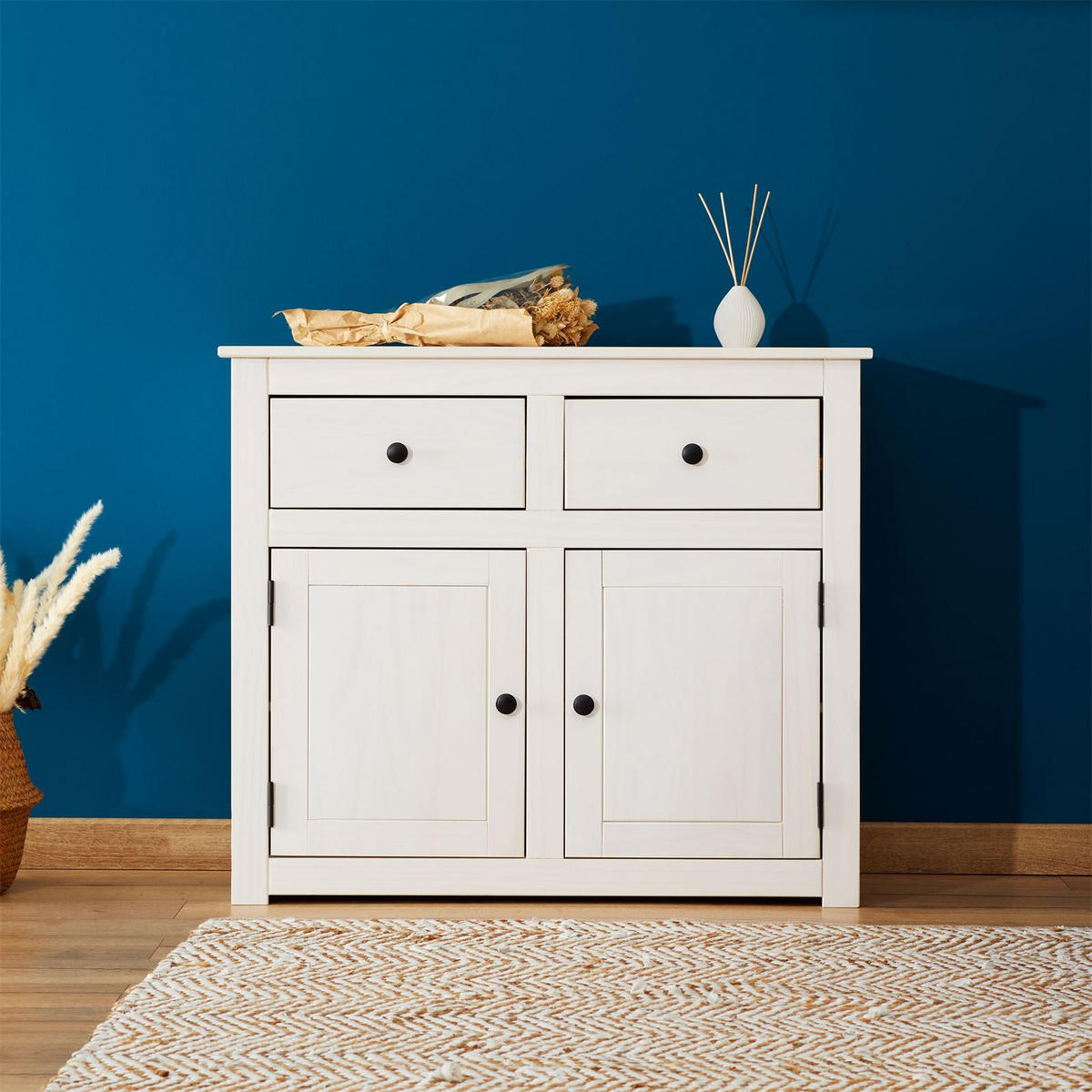 KOMMODE PAULO - Weiß, Holz (93/81/40cm) - CARO-Möbel