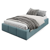 POLSTERBETT für Schlafzimmer Bett mit Stauraum Meerfarbe 120x200cm - Blau, Holzwerkstoff/Textil (120/200cm) - Muralo