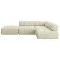 ECKSOFA modulares Sofa Favio-L1 - 285x190x70 cm Beige Bouclé - Beige, Holzwerkstoff/Textil (285/190cm) - ALTDECOR