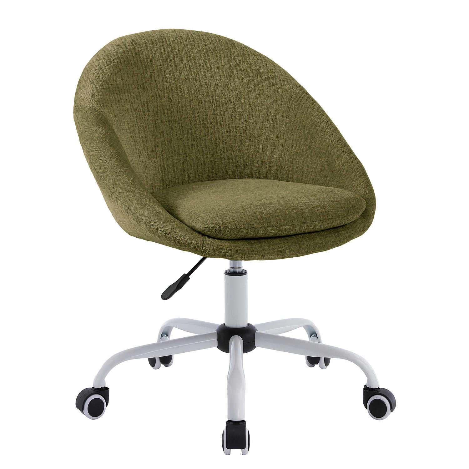 BÜROSTUHL - Strukturstoff - Weiß/Grün, Textil/Metall (58/79/60cm) - home24