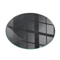 GLASPLATTE für Kamin Ø 70 cm Schwarz - Schwarz, Glas (70/70/0.4cm) - ArtPrintCave