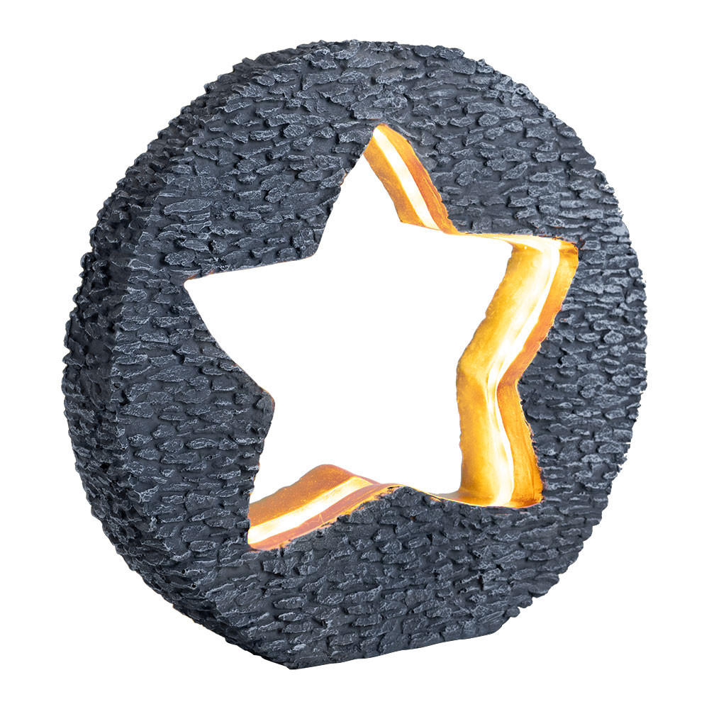 LED AUSSENLEUCHTE Steinoptik Grau - Grau, Kunststoff (31/8.5/29.5cm) - Globo Lighting