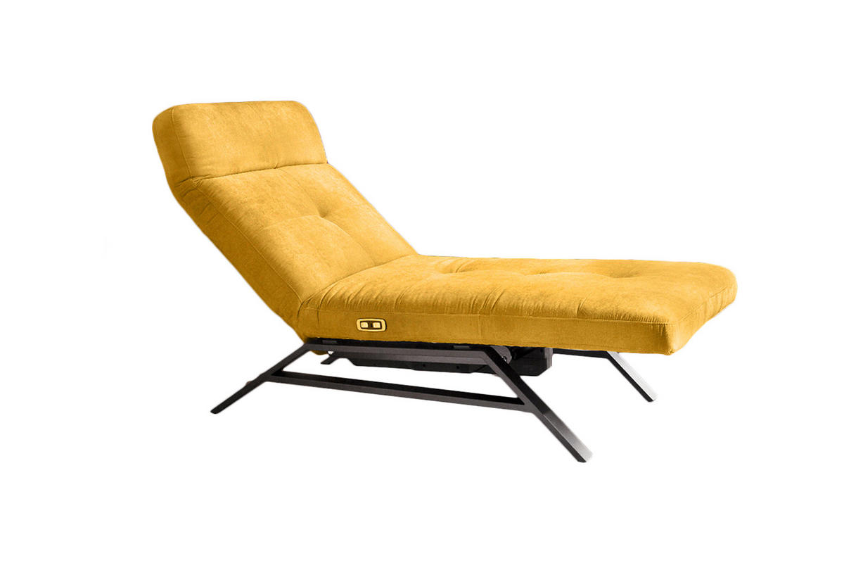 LIEGE AMERIVA Gelb Velvet - Gelb/Silberfarben, Textil (80/110/158cm) - KAWOLA