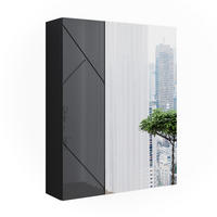 BADSPIEGELSCHRANK Irma Anthrazit/Anthrazit Hochglanz 60 x 75 cm - Anthrazit, Holzwerkstoff (60/75/17.2cm) - Vicco